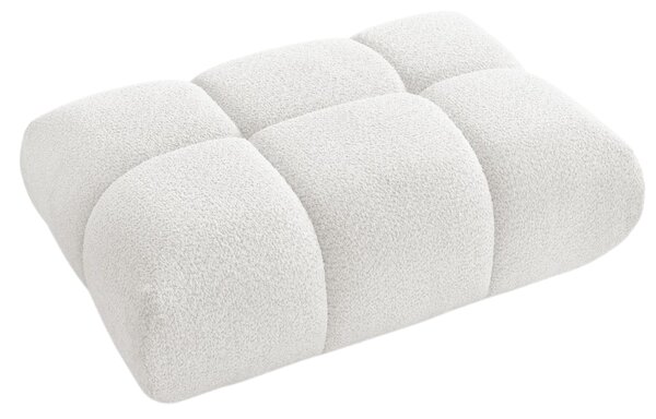 -25 % Dny MOMENTI– Bobochic Paris Bílá bouclé podnožka Alya 122 x 82 cm