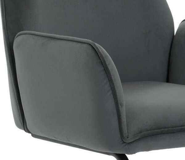 Konzolová židle HWC-G67, jídelní židle kuchyňská židle, látka/textil Oeko-Tex MVG tmavě šedá
