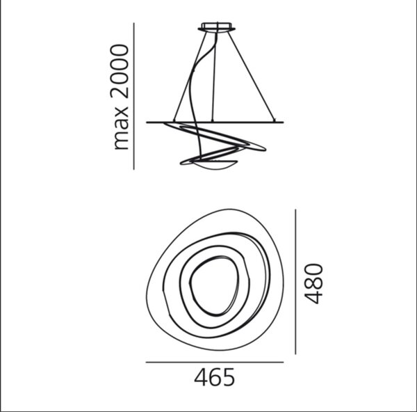 Artemide designová závěsná svítidla Pirce Micro Sospensione