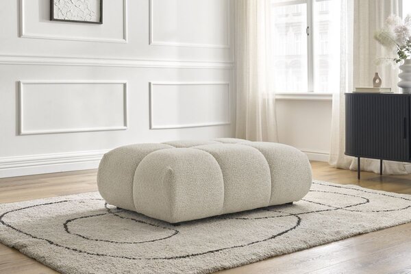 -25 % Dny MOMENTI– Bobochic Paris Béžová bouclé podnožka Alya 122 x 82 cm