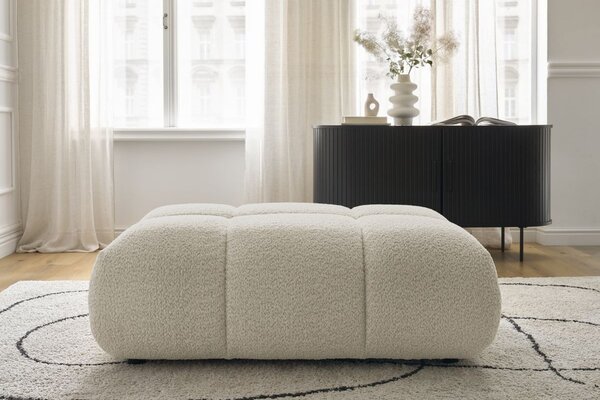 -25 % Dny MOMENTI– Bobochic Paris Béžová bouclé podnožka Alya 122 x 82 cm