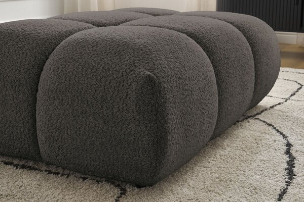 -25 % Dny MOMENTI– Bobochic Paris Hnědá bouclé podnožka Alya 122 x 82 cm