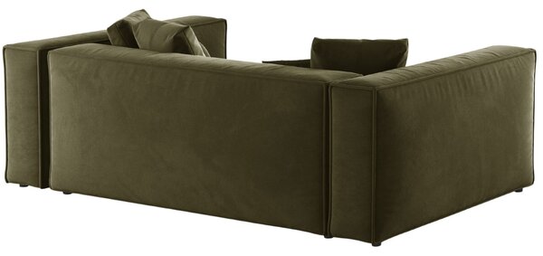 -25 % Dny MOMENTI– Cosmopolitan Design Zelená sametová trojmístná pohovka Aveiro 220 cm