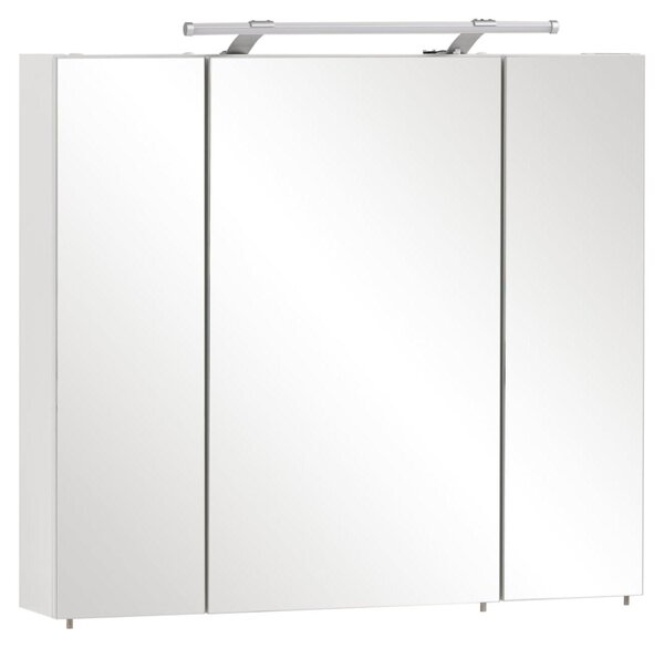 Zrcadlová skříňka s osvětlením Möbelpartner Dorina 70 x 16 x 75 cm bílá