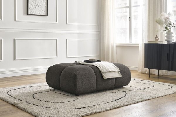 -25 % Dny MOMENTI– Bobochic Paris Hnědá bouclé podnožka Alya 122 x 82 cm