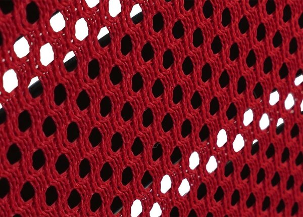 Sada 2 jídelních židlí HWC-K51, židle s područkami, látka/textil (250 g/m²) červená, černý rám