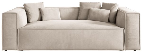 -25 % Dny MOMENTI– Cosmopolitan Design Světle béžová sametová trojmístná pohovka Aveiro 220 cm