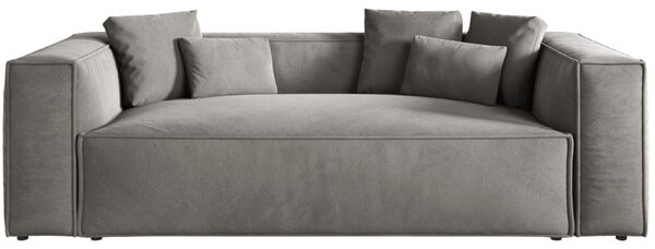 -25 % Dny MOMENTI– Cosmopolitan Design Šedá sametová trojmístná pohovka Aveiro 220 cm