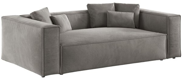 -25 % Dny MOMENTI– Cosmopolitan Design Šedá sametová trojmístná pohovka Aveiro 220 cm