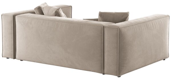 -25 % Dny MOMENTI– Cosmopolitan Design Světle béžová sametová trojmístná pohovka Aveiro 220 cm