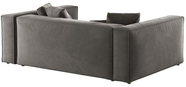 -25 % Dny MOMENTI– Cosmopolitan Design Šedá sametová trojmístná pohovka Aveiro 220 cm