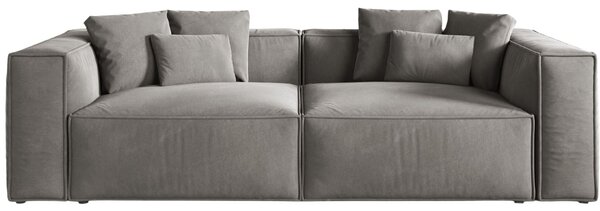 -25 % Dny MOMENTI– Cosmopolitan Design Šedá sametová čtyřmístná pohovka Aveiro 236 cm