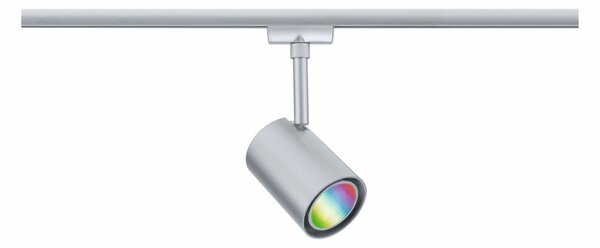 PAULMANN URail LED lištový spot Smart Home Zigbee 3.0 Luxe GU10 4,8W RGBW+ stmívatelné 230V matný chrom