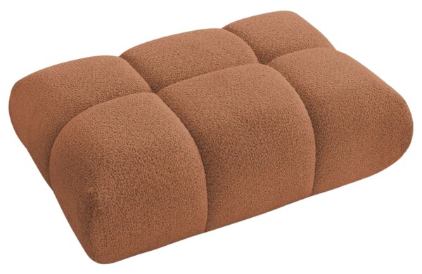 -25 % Dny MOMENTI– Bobochic Paris Terakotově oranžová bouclé podnožka Alya 122 x 82 cm