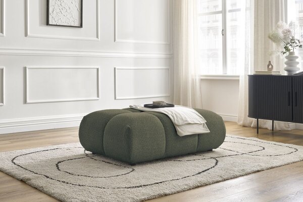 -25 % Dny MOMENTI– Bobochic Paris Zelená bouclé podnožka Alya 122 x 82 cm