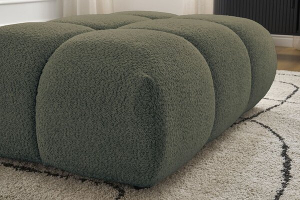 -25 % Dny MOMENTI– Bobochic Paris Zelená bouclé podnožka Alya 122 x 82 cm