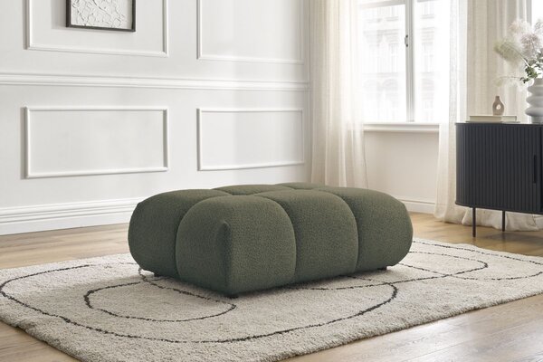 -25 % Dny MOMENTI– Bobochic Paris Zelená bouclé podnožka Alya 122 x 82 cm