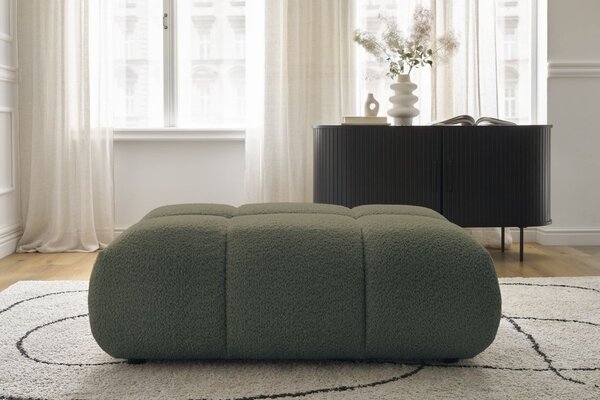 -25 % Dny MOMENTI– Bobochic Paris Zelená bouclé podnožka Alya 122 x 82 cm