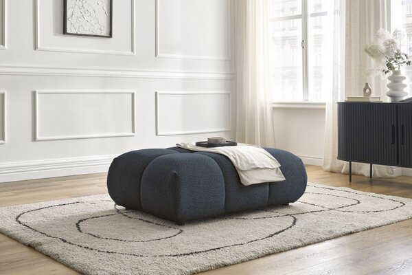 -25 % Dny MOMENTI– Bobochic Paris Tmavě modrá bouclé podnožka Alya 122 x 82 cm