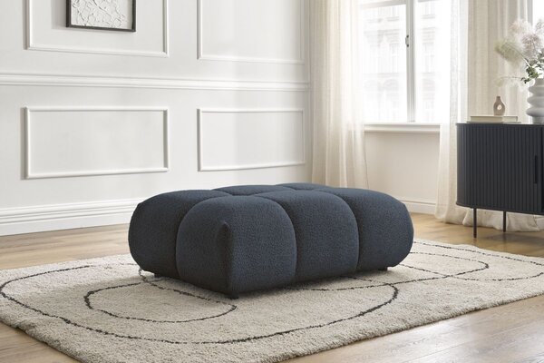 -25 % Dny MOMENTI– Bobochic Paris Tmavě modrá bouclé podnožka Alya 122 x 82 cm