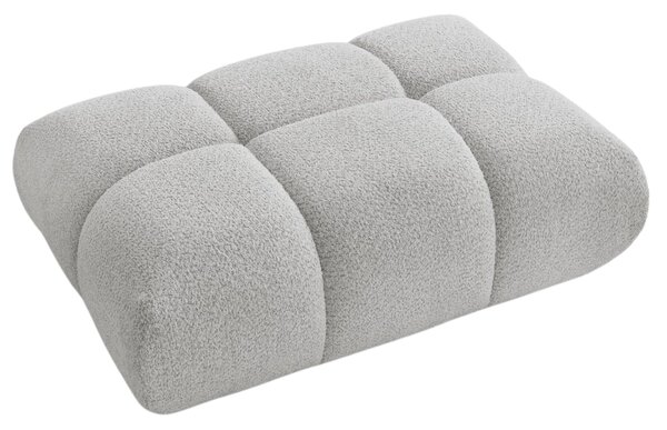 -25 % Dny MOMENTI– Bobochic Paris Světle šedá bouclé podnožka Alya 122 x 82 cm