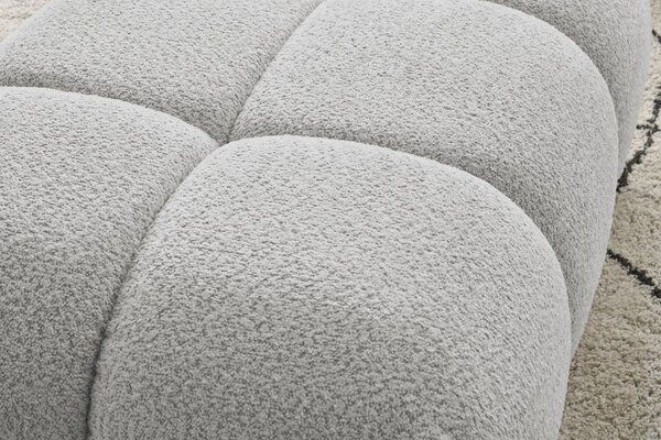 -25 % Dny MOMENTI– Bobochic Paris Světle šedá bouclé podnožka Alya 122 x 82 cm