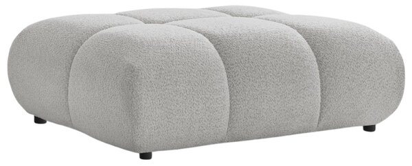 -25 % Dny MOMENTI– Bobochic Paris Světle šedá bouclé podnožka Alya 122 x 82 cm