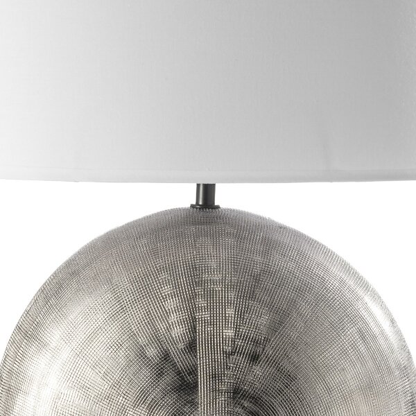 ONLI - Stolní lampa CERAMICA 1xE27/15W/230V 51 cm stříbrná/bílá