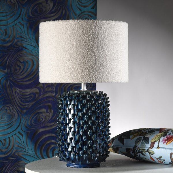 ONLI - Stolní lampa CERAMICA 1xE27/15W/230V 57 cm modrá/krémová