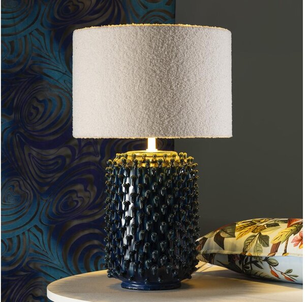 ONLI - Stolní lampa CERAMICA 1xE27/15W/230V 57 cm modrá/krémová