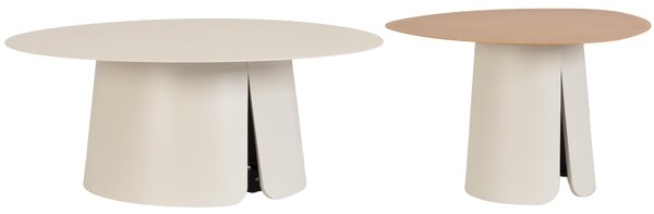 -25 % Dny MOMENTI– Bizzotto Krémový set dvou zahradních stolků Hayden 60/90 cm