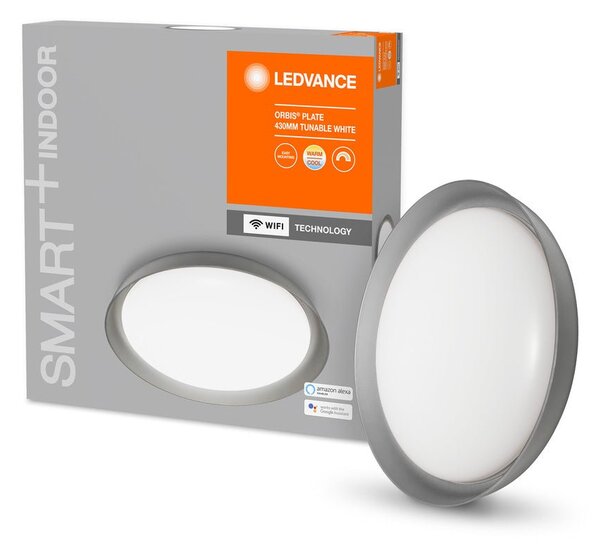 Chytré WiFi LED stropní světlo PLATE, nastavitelná bílá