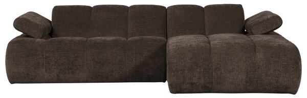 -25 % Dny MOMENTI– WOOOD Hnědá rohová pohovka Mojo 284 cm, pravá
