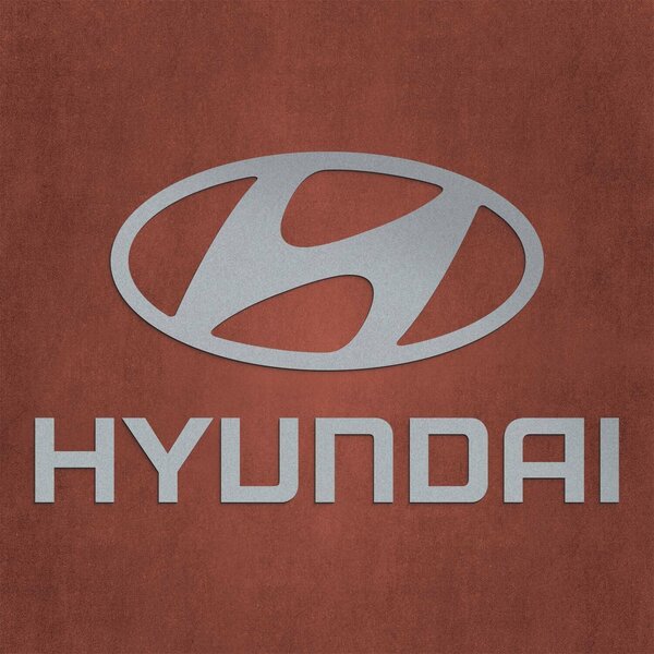 DUBLEZ | Dřevěné logo auta na zeď - Hyundai | Obraz