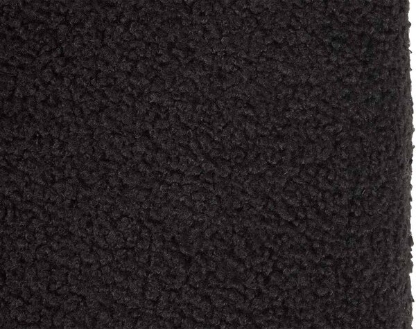 Sada 6 jídelních židlí HWC-K88, polohovací židle, dřevo poly-ratan kov bouclé látka/textil černá