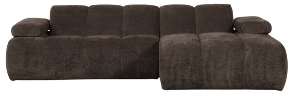 -25 % Dny MOMENTI– WOOOD Hnědá rohová pohovka Mojo 284 cm, pravá