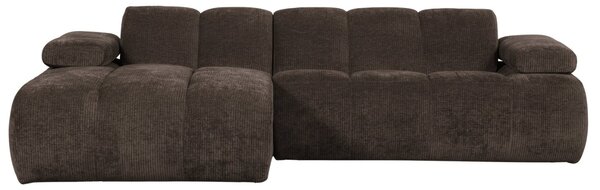 -25 % Dny MOMENTI– WOOOD Hnědá rohová pohovka Mojo 284 cm, levá