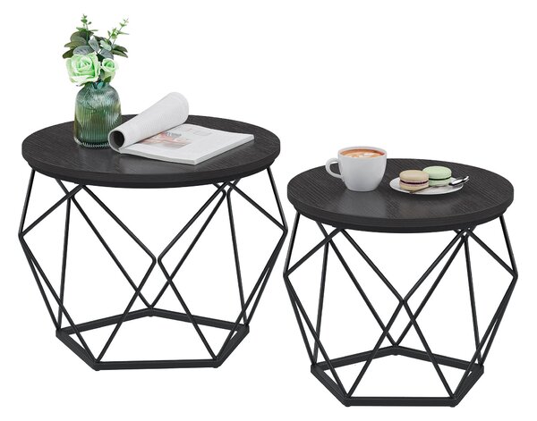 SADA KONFERENČNÍCH STOLKŮ, černá, kov, kompozitní dřevo, 50/50/40,6 cm MID.YOU - Konferenční stolky, Online Only