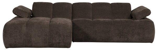 -25 % Dny MOMENTI– WOOOD Hnědá rohová pohovka Mojo 284 cm, levá