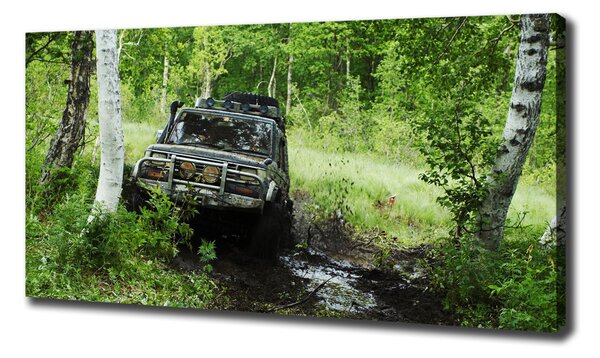 Moderní fotoobraz canvas na rámu Jeep v lese oc-4134018