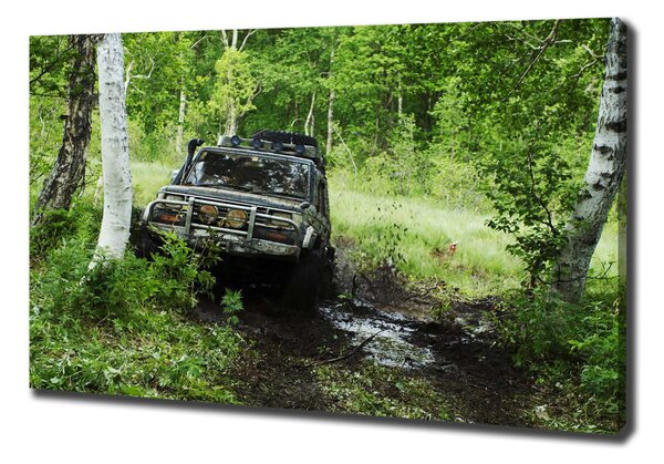 Moderní fotoobraz canvas na rámu Jeep v lese oc-4134018
