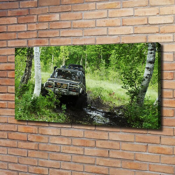 Moderní fotoobraz canvas na rámu Jeep v lese oc-4134018