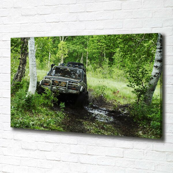 Moderní fotoobraz canvas na rámu Jeep v lese oc-4134018