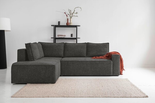 ROHOVÁ SEDAČKA, textil, tmavě šedá MID.YOU - Sedací soupravy, Online Only