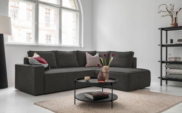 ROHOVÁ SEDAČKA, textil, tmavě šedá MID.YOU - Sedací soupravy, Online Only