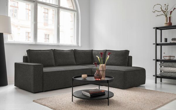 ROHOVÁ SEDAČKA, textil, tmavě šedá MID.YOU - Sedací soupravy, Online Only