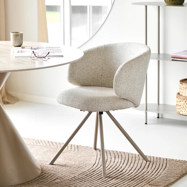 -25 % Dny MOMENTI– Nordic Living Béžová otočná jídelní židle Sulham