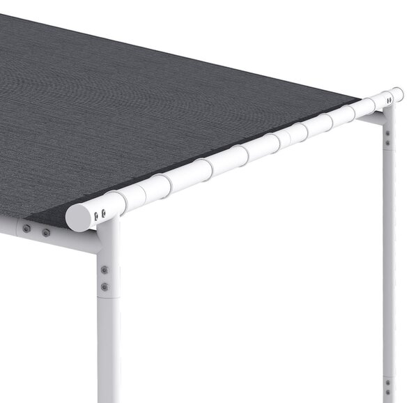 Blumfeldt Nantes, altán, sluneční stříška, 3x3 m, polyester, ocelový rám, UV 50+, podlahová kolečka
