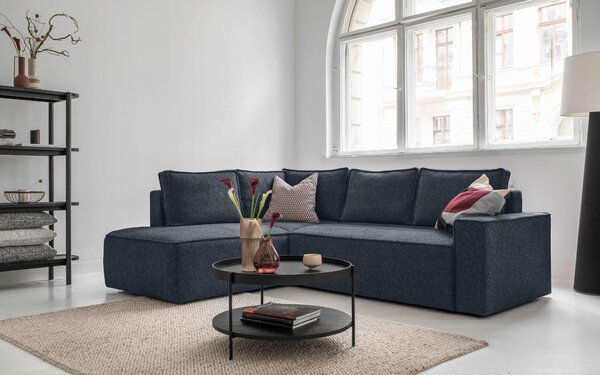 ROHOVÁ SEDAČKA, textil, tmavě modrá MID.YOU - Sedací soupravy, Online Only