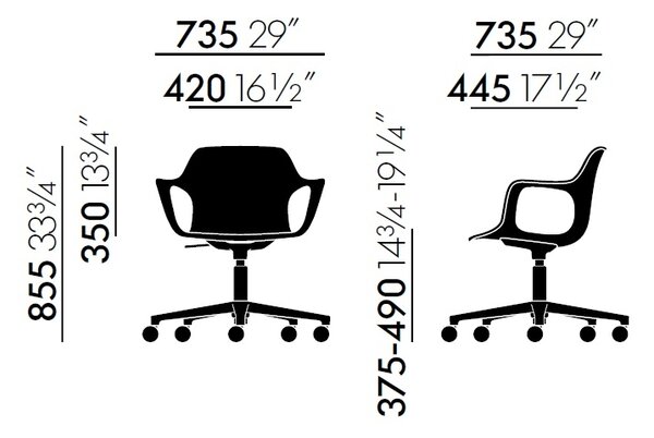 Vitra designové kancelářské židle Hal Armchair Studio